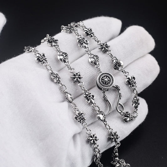 Chrome Hearts anchor love cross necklace