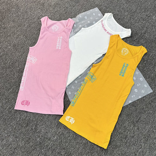 Chrome Hearts T-type layered multi-color printed vest Tank Tops