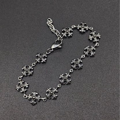 Chrome Hearts cross flower simple S925 bracelet