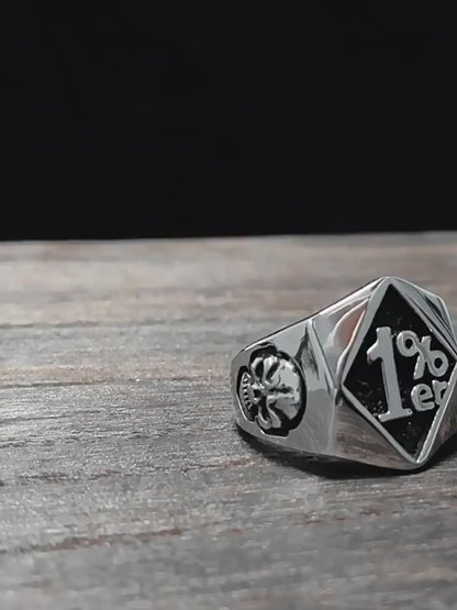 Syou 1% Logo Titanium Steel Ring