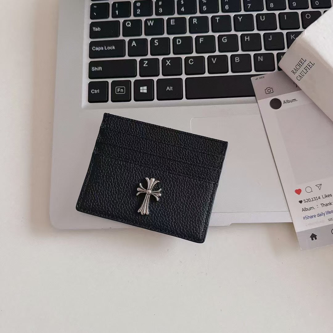 Chrome Hearts leather case ID bag multi-position card holder