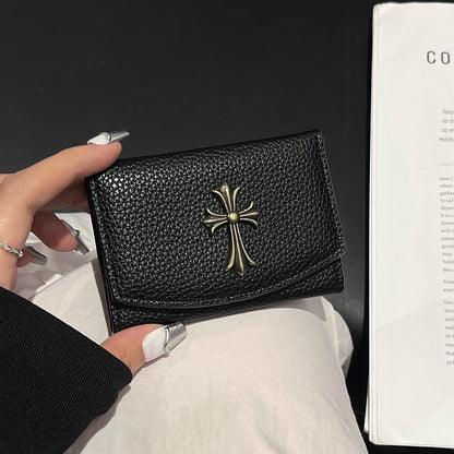 Chrome Heart Trendy Retro Cross Card Holder