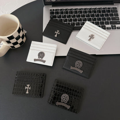 Chrome Hearts leather case ID bag multi-position card holder