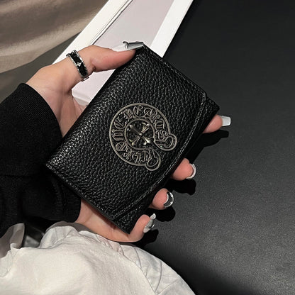 Chrome Heart Trendy Retro Cross Card Holder