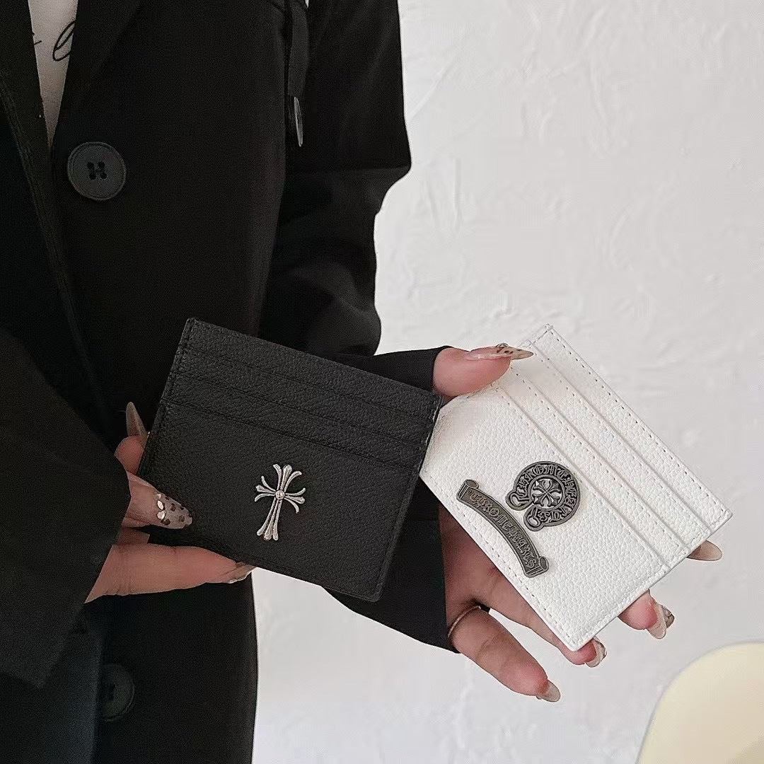 Chrome Hearts leather case ID bag multi-position card holder
