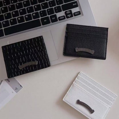 Chrome Hearts leather case ID bag multi-position card holder